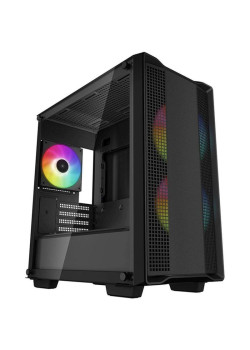 Корпус Deepcool CC360 ARGB черный mATX 5x120mm 4x140mm 1xUSB2.0 1xUSB3.0 audio bott PSU [R-CC360-BKAPM3-G-1]