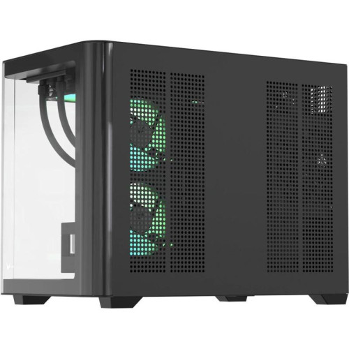 Корпус Formula Crystal U2M Floe черный без БП mATX 1xUSB3.0 1xUSB3.1 audio bott PSU