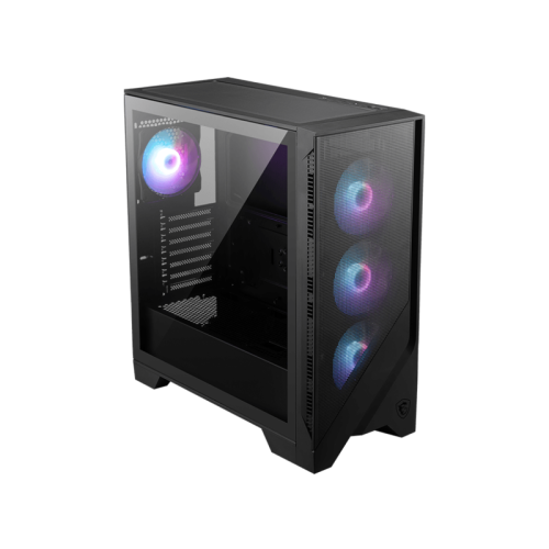 Корпус ПК без блока питания/ Case MSI MAG FORGE 321R AIRFLOW, Midi-Tower, TG, 4x120mm ARGB, 2xUSB 3.2, 1xUSB 3.2 Type-C, ATX, mATX, mITX Black