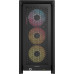 Корпус без блока питания/ Case Corsair Frame 4000D LCD RS ARGB, Midi-Tower, TG, 3x120mm ARGB, 2xUSB-A 3.2, 1xUSB 3.2 Type-C, E-ATX, ATX, mATX, mITX Black