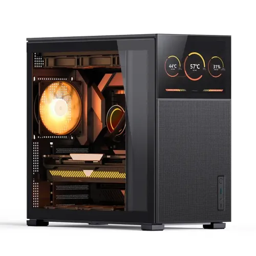 Корпус без блока питания/ Case JONSBO D41 MESH SCREEN, Midi-Tower, TG, no fan, 1xUSB-A 3.2 + 1xUSB-C 3.2, ATX, mATX Black