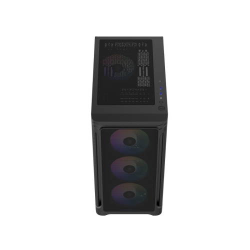Корпус ПК без блока питания/ Case SAMA S31 Black, Midi-Tower, TG, 4x120mm ARGB, 2xUSB 3.0 + 1xUSB 3.2 Type-C, mATX, mITX Black