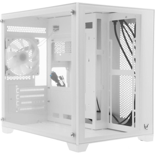 Корпус Formula Crystal Z5 TG белый mATX 11x120mm 2xUSB2.0 1xUSB3.0 audio bott PSU [CRYSTAL Z5]