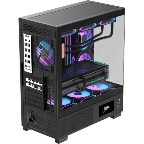 Корпус Formula Crystal E1 Floe черный без БП ATX 5x120mm 3x140mm 2xUSB3.0 1xUSB3.1 audio bott PSU