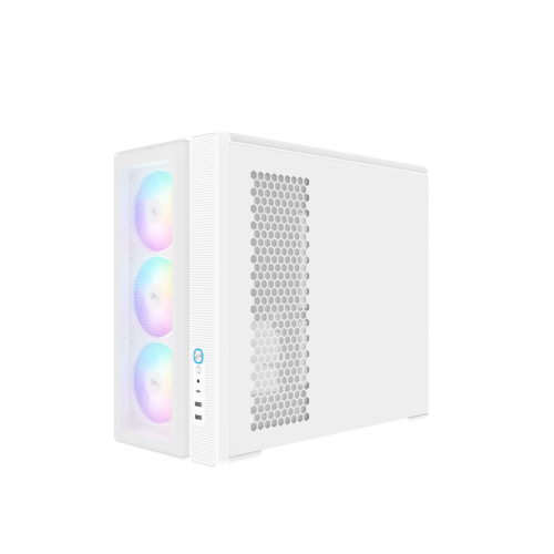 Корпус ПК без блока питания/ Case SAMA S50 White, Midi-Tower, TG, 4x120mm ARGB, 2xUSB 3.0 + 1xUSB 3.2 Type-C, ATX, mATX, mITX White