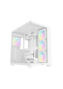 Корпус ПК без блока питания/ Case Ocypus Gamma C74 WH ARGB, Midi-Tower, TG, 4x120mm ARGB, 2xUSB-A 3.0 + 1xUSB-C 3.1, ATX, mATX, mITX White