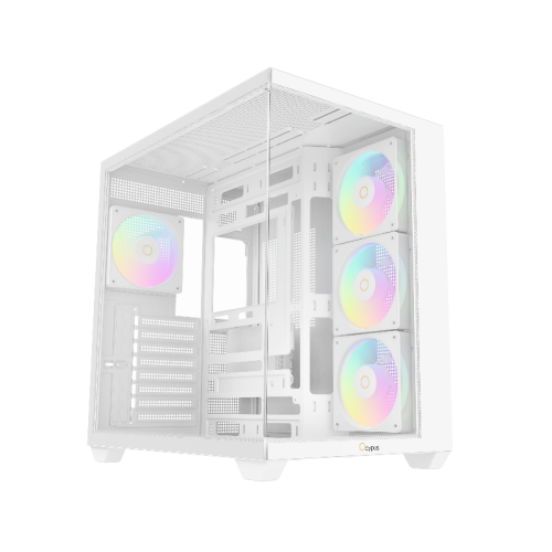 Корпус ПК без блока питания/ Case Ocypus Gamma C74 WH ARGB, Midi-Tower, TG, 4x120mm ARGB, 2xUSB-A 3.0 + 1xUSB-C 3.1, ATX, mATX, mITX White