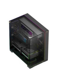 Корпус без блока питания/ Case Thermalright A70 Vision FAN5-C, Midi-Tower, TG, LCD, 5x120mm ARGB, 2xUSB-A 3.0, 1xUSB Type-C, ATX, mATX, mITX Black