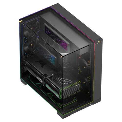 Корпус без блока питания/ Case Thermalright A70 Vision FAN5-C, Midi-Tower, TG, LCD, 5x120mm ARGB, 2xUSB-A 3.0, 1xUSB Type-C, ATX, mATX, mITX Black