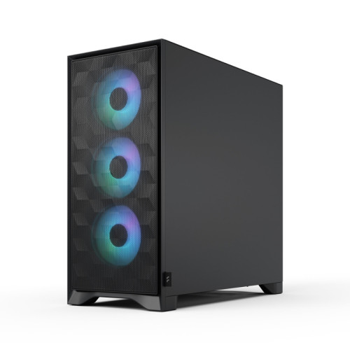 Корпус ПК без блока питания/ Case Fractal Design Pop 2 Air TG RGB, Midi-Tower, 3x120mm, 1xUSB-C + 1xUSB-A 3.2 ATX, mATX, mITX Black