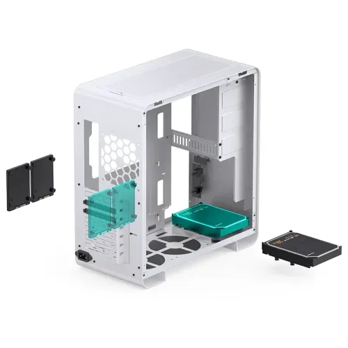 Корпус без блока питания/ Case JONSBO U4 PRO MESH, Midi-Tower, no fan, 1xUSB-A 3.2 + 1xUSB-C 3.2, ATX, mATX, mITX White