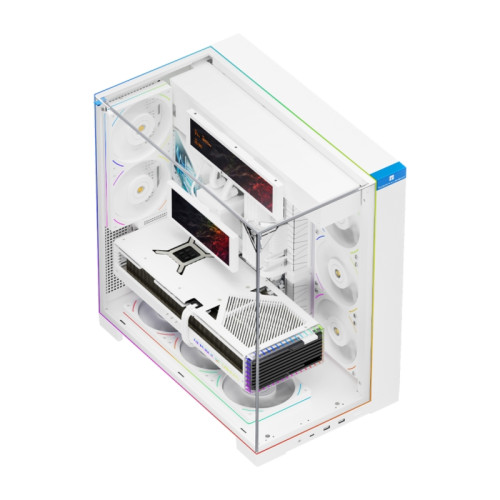 Корпус без блока питания/ Case Thermalright A70 Vision FAN5-C, Midi-Tower, TG, LCD, 5x120mm ARGB, 2xUSB-A 3.0, 1xUSB Type-C, ATX, mATX, mITX White