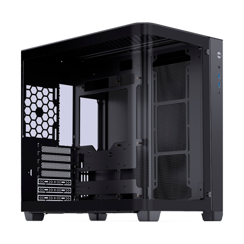 Корпус без блока питания/ Jonsbo TK-3 Black, Mid Tower, no fans, ATX, mATX, mITX, 1xUSB3.2 Gen2 Type-C, 2xUSB3.0, 1xAUDIO + 1xMIC (2 in 1)