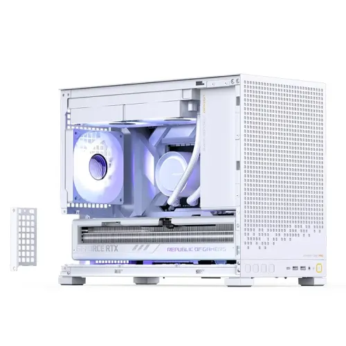 Корпус без блока питания/ Case JONSBO D32 PRO, Mini-Tower, TG, no fan, 2xUSB-A 3.2 + 1xUSB-C 3.2, mATX, mDTX, mITX White