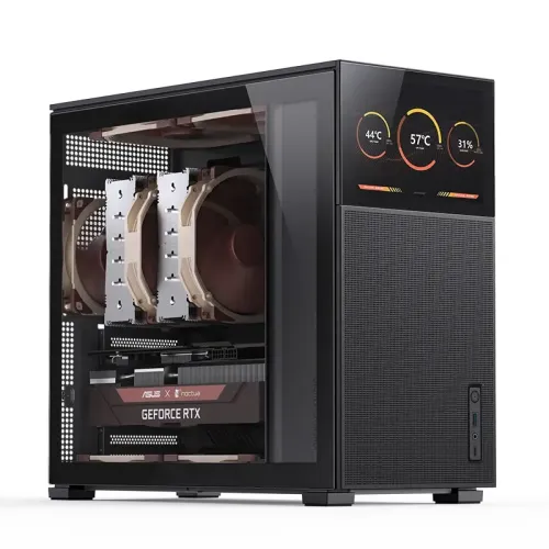 Корпус без блока питания/ Case JONSBO D41 MESH SCREEN, Midi-Tower, TG, no fan, 1xUSB-A 3.2 + 1xUSB-C 3.2, ATX, mATX Black