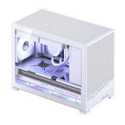 Корпус без блока питания/ Case JONSBO D32 PRO, Mini-Tower, TG, no fan, 2xUSB-A 3.2 + 1xUSB-C 3.2, mATX, mDTX, mITX White