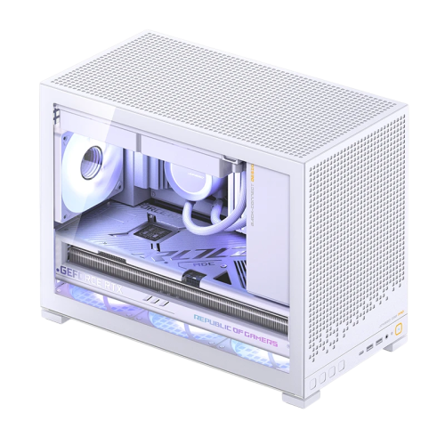 Корпус без блока питания/ Case JONSBO D32 PRO, Mini-Tower, TG, no fan, 2xUSB-A 3.2 + 1xUSB-C 3.2, mATX, mDTX, mITX White