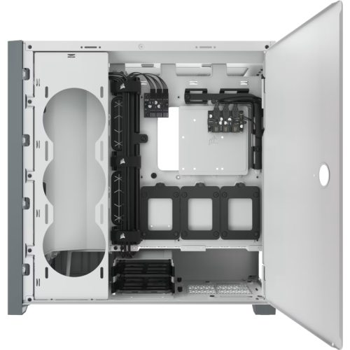 Корпус без блока питания/ Case Corsair iCUE 5000X RGB, Midi-Tower, TG, 3x120mm RGB, 2xUSB-A 3.2, 1xUSB 3.2 Type-C, E-ATX, ATX, mATX, mITX White