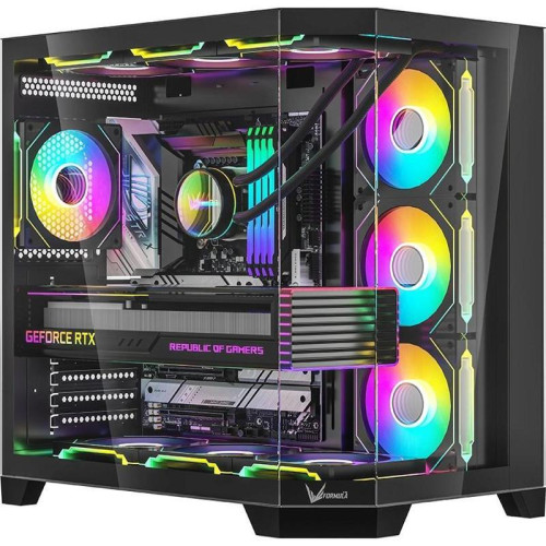 Корпус Formula Crystal Z6 Floe черный без БП ATX 2xUSB3.0 audio bott PSU