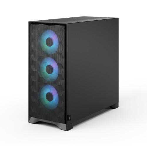 Корпус ПК без блока питания/ Case Fractal Design Pop 2 Air TG RGB, Midi-Tower, 3x120mm, 1xUSB-C + 1xUSB-A 3.2 ATX, mATX, mITX Black