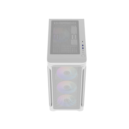 Корпус ПК без блока питания/ Case SAMA S31 White, Midi-Tower, TG, 4x120mm ARGB, 2xUSB 3.0 + 1xUSB 3.2 Type-C, mATX, mITX White