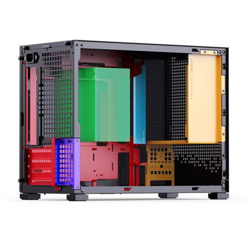 Корпус без блока питания/ Jonsbo D32 PRO BLACK, Mini-Tower , no fans, mATX, mITX,  2xUSB3.2 Gen1 Type-A, 1xUSB3.2 Gen 2 Type-C, 1xAUDIO, 1xMIC