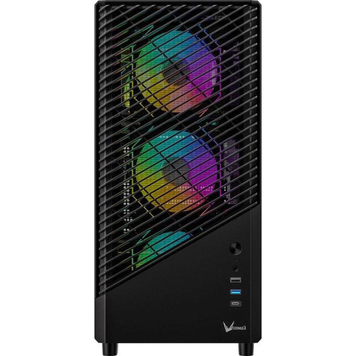 Корпус Formula Mana Geometry черный ATX 3x120mm 1xUSB3.0 1xUSB3.1 audio bott PSU [MANA GEO]