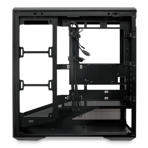 Корпус без блока питания/ Case HSPD F711, Panoramic Full Tower, Black, TG, 0.7 SPCC, no fans ATX, mATX, mITX 190/420/280mm 2x2.5