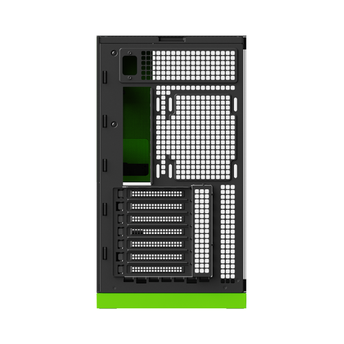 Корпус ПК без блока питания/ Case Geometric Future Model 5 NV Style, Midi-Tower, TG, no fans, 2xUSB-A 3.0, 1xUSB 3.2 Type-C, E-ATX, ATX, mATX, mITX Black/Green