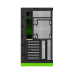 Корпус ПК без блока питания/ Case Geometric Future Model 5 NV Style, Midi-Tower, TG, no fans, 2xUSB-A 3.0, 1xUSB 3.2 Type-C, E-ATX, ATX, mATX, mITX Black/Green