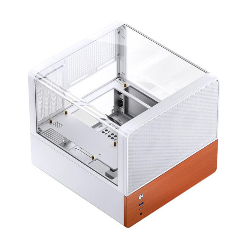 Корпус без блока питания/ Case JONSBO V12, Mini-Tower, TG, 2x120mm, 1xUSB-A 3.0 + 1xUSB-C 3.2, mATX, mITX White