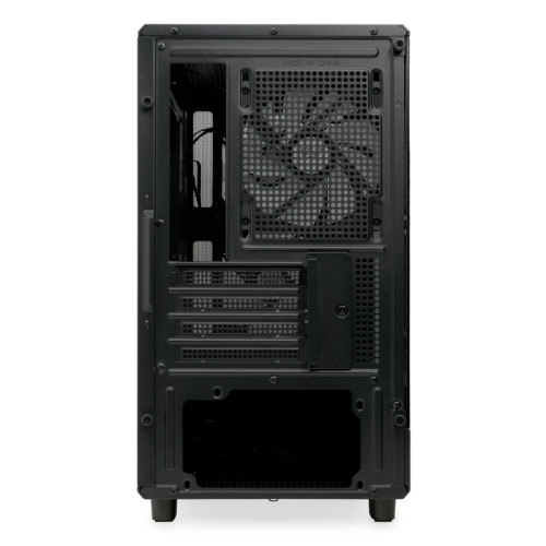 Корпус без блока питания/ HSPD M310, Mesh Mini-tower, Black, TG, 0.4 SPCC, 3x120mm ARGB mATX, mITX 180/280/160mm 1x2.5