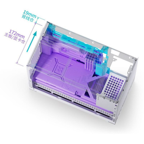 Корпус без блока питания/ Jonsbo D32 PRO BLACK, Mini-Tower , no fans, mATX, mITX,  2xUSB3.2 Gen1 Type-A, 1xUSB3.2 Gen 2 Type-C, 1xAUDIO, 1xMIC