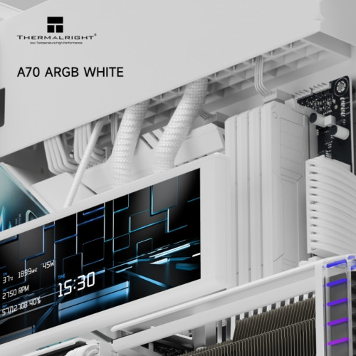 Корпус без блока питания/ Case Thermalright A70 FAN5-C, Midi-Tower, TG, 5x120mm ARGB, 2xUSB-A 3.0, 1xUSB Type-C, ATX, mATX, mITX White Корпус без блока питания/ Case Thermalright A70 FAN5-C, Midi-Tower, TG, 5x120mm ARGB, 2xUSB-A 3.0, 1xUSB Type-C, ATX, mATX, mITX White