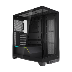 Корпус без блока питания/ Case HSPD F550, Mid Tower, Black, TG, 0.7 SPCC, no fans ATX, mATX, mITX 185/420/200mm 3x2.5