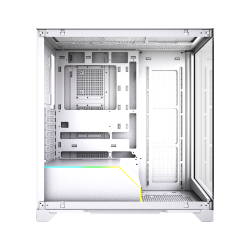 Корпус без блока питания/ Case HSPD F550, Mid Tower, White, TG, 0.7 SPCC, no fans ATX, mATX, mITX 185/420/200mm 3x2.5