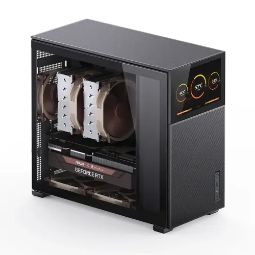 Корпус без блока питания/ Case JONSBO D41 MESH SCREEN, Midi-Tower, TG, no fan, 1xUSB-A 3.2 + 1xUSB-C 3.2, ATX, mATX Black