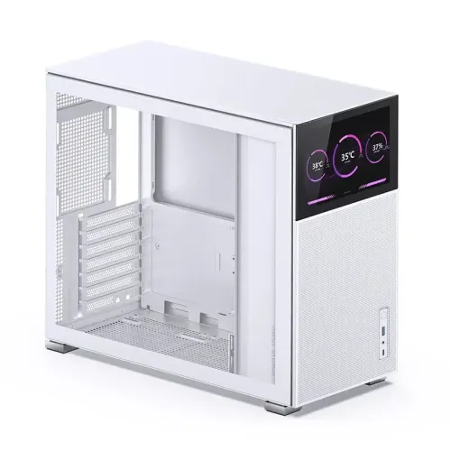 Корпус без блока питания/ Case JONSBO D41 MESH SCREEN, Midi-Tower, TG, no fan, 1xUSB-A 3.2 + 1xUSB-C 3.2, ATX, mATX White