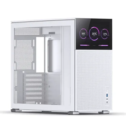 Корпус без блока питания/ Case JONSBO D41 MESH SCREEN, Midi-Tower, TG, no fan, 1xUSB-A 3.2 + 1xUSB-C 3.2, ATX, mATX White