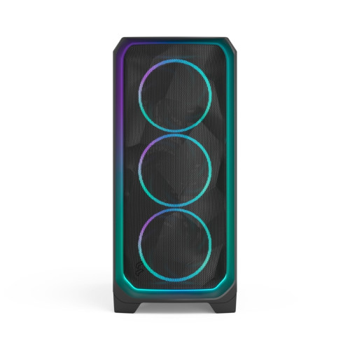 Корпус ПК без блока питания/ Case Fractal Design Meshify 3 Ambience Pro RGB TG Light Tint, Full-Tower, 3x140mm ARGB, 2xUSB-A 3.2 + 1xUSB 3.2 Type-C, E-ATX, ATX, mATX, mITX, Black