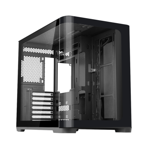 Корпус ПК без блока питания/ Case SAMA V60E Black, Midi-Tower, TG, no fans, 2xUSB 3.0 + 1xUSB 3.2 Type-C, ATX, mATX, mITX Black