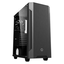 Компьютерный корпус, без блока питания ATX/ Gamemax Fortress TG ATX case, black, w/o PSU, w/1xUSB3.0+1xUSB2.0, w/2x12cm black silent front fans (GMX-WFBK-BK), w/1x 12cm black silent rear fan (GMXWFBK-BK)