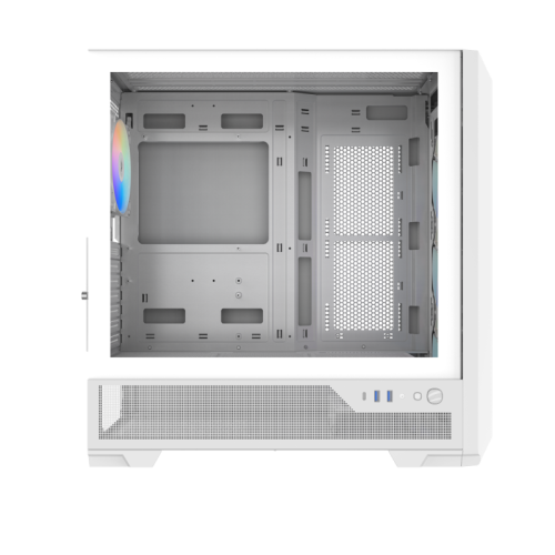 Корпус ПК без блока питания/ Case SAMA S41 White, Midi-Tower, TG, 4x120mm ARGB, 2xUSB 3.0 + 1xUSB 3.2 Type-C, ATX, mATX, mITX White
