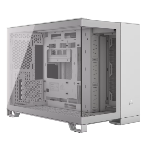 Корпус без блока питания/ Case Corsair 2500X Airflow, Midi-Tower, TG, no fan, 2xUSB-A 3.2, 1xUSB 3.2 Type-C, mATX, mITX White