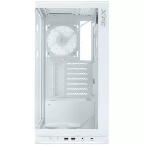 Корпус XPG INVADER X WHITE (INVADERXMT-WHCWW) Mid-Tower Gaming ATX PC Case with Panoramic View, Tempered Glass Panels, and RGB Lighting Black