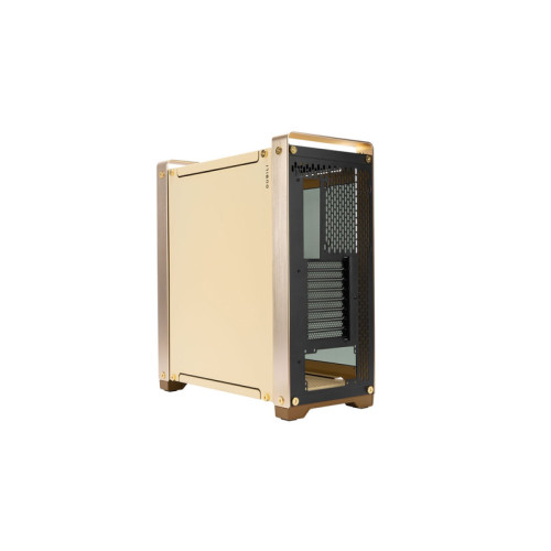 Корпус без блока питания/ Case InWin Dubili, Full-Tower, TG, 4x140mm, 2xUSB-A 3.2 + 1xUSB-C 3.2, E-ATX, ATX, mATX, mITX Champagne Gold
