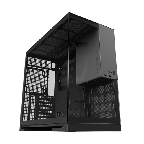Корпус ПК без блока питания/ Case Geometric Future Model 5, Midi-Tower, TG, no fans, 2xUSB-A 3.0, 1xUSB 3.2 Type-C, E-ATX, ATX, mATX, mITX Black/Gray