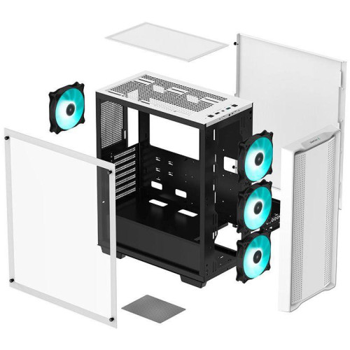 Корпус Deepcool CC560 V2 белый ATX 8x120mm 5x140mm 1xUSB2.0 audio bott PSU [R-CC560-WHGAA4-G-2]