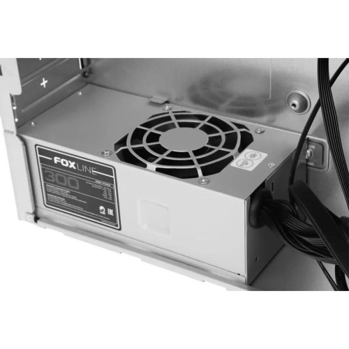Корпус EVELK с блоком питания 300Вт/ Case Foxline EV-1046-TFX300S mATX SFF, w/PSU TFX 300W, w/2xUSB2.0+2xUSB3.0, w/1xcombo audio, black, w/pwr cord, w/ 8cm FAN, logo EVELK