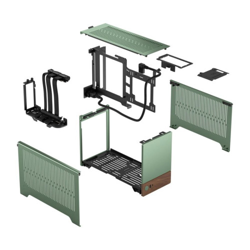 Корпус без блока питания/ Case Fractal Design Terra, Mini-Tower, no fans, 1xUSB-A 3.0 + 1xUSB 3.2 Type-C, SFX PSU Support, mITX Jade